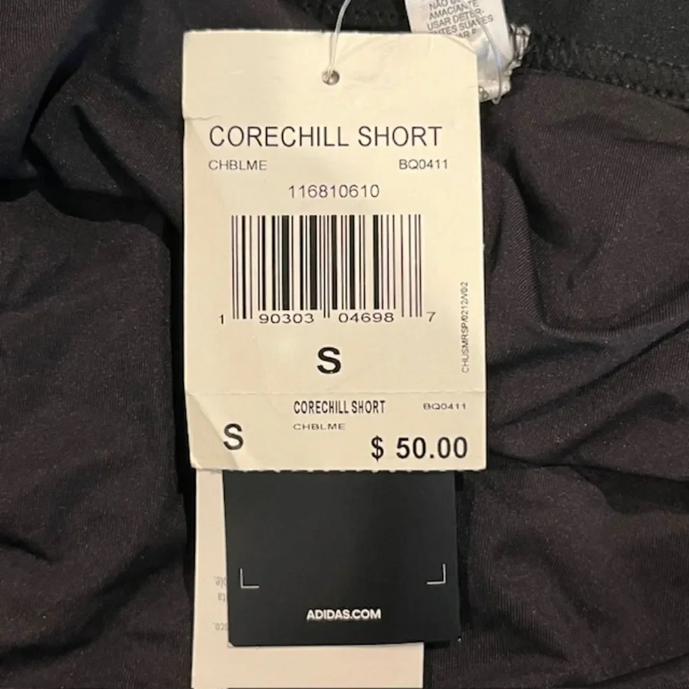 NWT Adidas Corechill Short Climachill‎ Women's Charcoal Lined Size Small